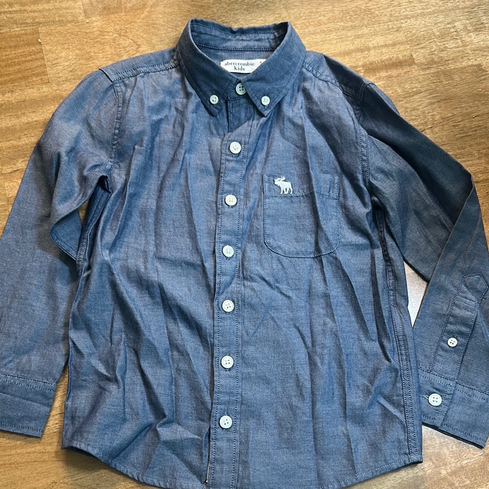 Abercrombie Kids Blue Button Down Shirt Classic Design